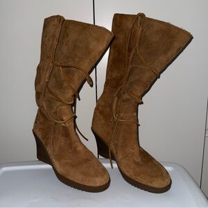 UGG Women's Chestnut Suede Heeled Boots